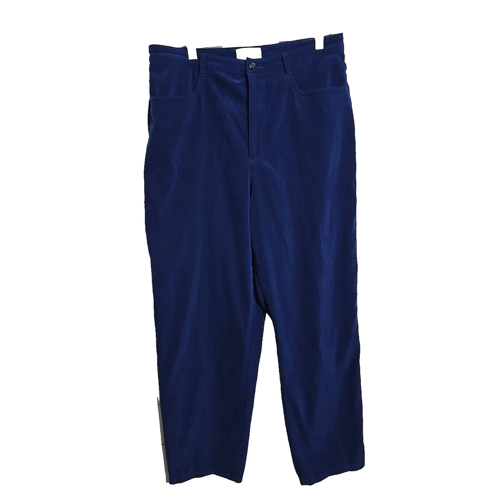Talbots Blue Straight Leg High Rise Formal Career Casual Pants Womans Size 12‎